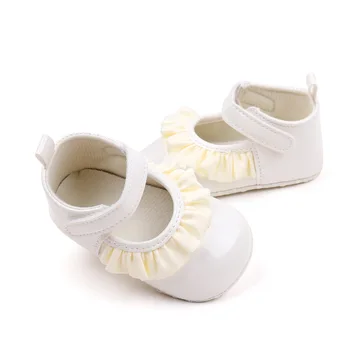 Обувь Для новорожденных Девочек 0-18 м, Обувь для малышей из Искусственной Кожи, Мягкая Подошва, Противоскользящая Обувь Принцессы Для Младенцев, Первые Ходунки, Zapatos Bebe