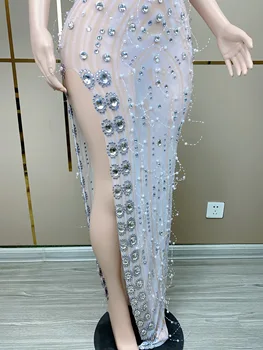 Женские сексуальные сценические прозрачные бриллиантовые платья для подружек невесты, бальное платье, вечерние платья для дня рождения, Элегантные платья для фотосессии