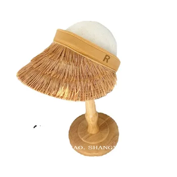 Детская шапка Air Top для родителей и детей 2023, новая летняя соломенная вязаная соломенная шляпа для мальчиков и девочек, защищающая от солнца, Tide
