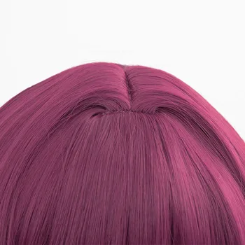 Парик для косплея Кафки Honkai Star Rail Косплей Розово-фиолетовый Термостойкие синтетические волосы с имитацией кожи головы Аниме Кафка Парики + Шапочка для парика