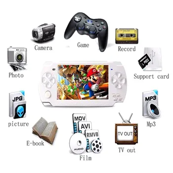 Портативная игровая консоль с 4,3-дюймовым экраном mp4-плеер MP5 игровой плеер real 8 ГБ поддержка psp игры, камеры, видео, электронной книги для детской игры