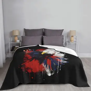Фланелевое одеяло USA Eagle на День независимости, уютное мягкое флисовое покрывало на кровать
