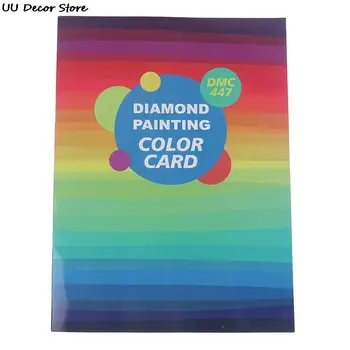 Полная квадратная / круглая дрель 5D для алмазной живописи, Набор инструментов 447 DMC, карточка цвета бриллианта, идентификационная карточка цвета горного хрусталя