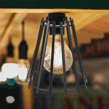 Промышленные винтажные крышки для ламп в деревенском стиле, Каркас из металлической проволоки, сделанный своими руками на ферме, Подвесной светильник, защитный абажур