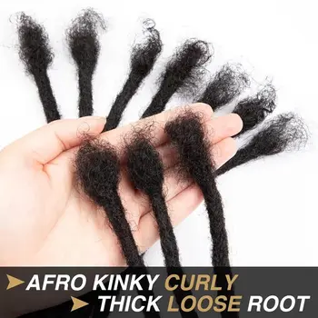 Короткие синтетические дреды для наращивания волос 4/6/8 дюйма в стиле афро для чернокожих женщин и мужчин