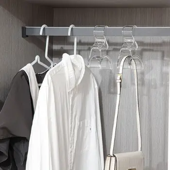 Акриловая вешалка для сумок, прочная компактная прозрачная вешалка для одежды, подвесной шкаф, крючок для сумки, ванная комната