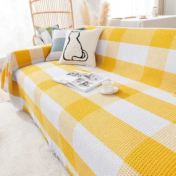 Модный чехол для дивана в скандинавском стиле, ретро-подушка для дивана, полотенце для дивана Four Seasons, нескользящий современный простой чехол.