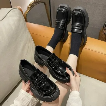 Женская обувь на плоской подошве Ladie Lolita, кожаная обувь для колледжа, высококачественная обувь в стиле школьниц, Униформа Jk, Обувь на толстой подошве, женская обувь