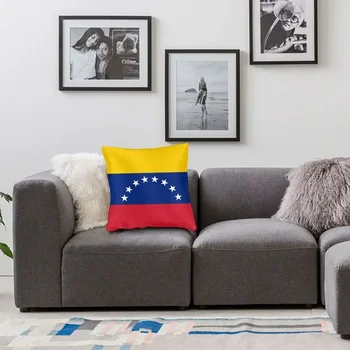 Крутая квадратная наволочка с изображением флага Венесуэлы, домашний декор, чехол для подушки с двусторонним 3D принтом для гостиной