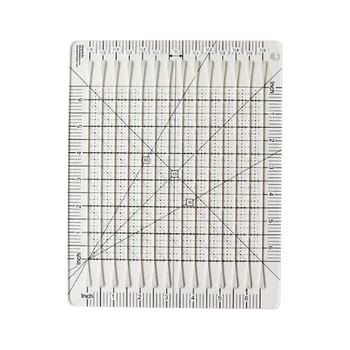 12-дюймовая линейка для квилтинга Прозрачная квадратная гладильная линейка для квилтинга с линиями сетки Замечательный инструмент для шитья