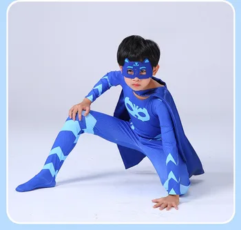 Хэллоуин Супергерой Кэтбой Гекко Оулетт Косплей костюм Детский аниме Рождественская вечеринка Маскарадная одежда для детей Подарок на День рождения детям