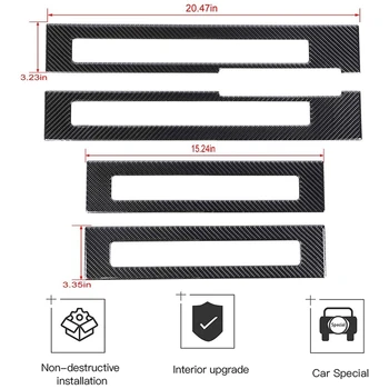 Накладки на пороги, накладка на дверные щитки, накладка на входную дверь Для Chevy Silverado GMC Sierra 2014-2018 Аксессуары из углеродного волокна