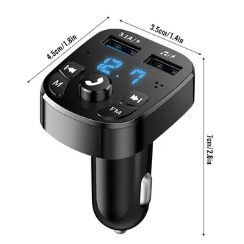 Bluetooth 5.0 FM-Передатчик 4.2A Автомобильное Зарядное Устройство Dual USB Автомобильный Mp3-Плеер Радио Модулятор для Автомобильного Телефона Громкой Связи Музыка
